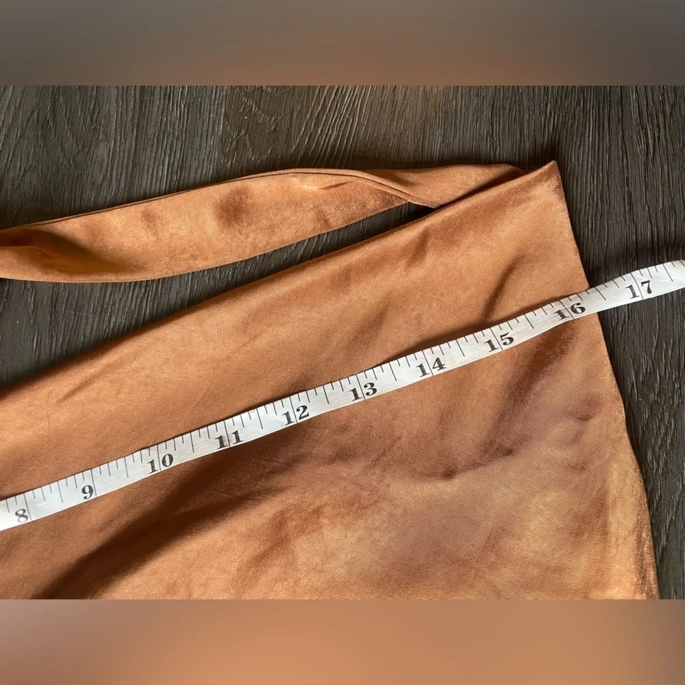 Hello molly proud friend dress satin slip dress bronze exaggerated back now Sz 2